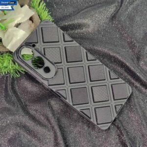 Vivo Y04 3D Cube Leather Texture Back Cover