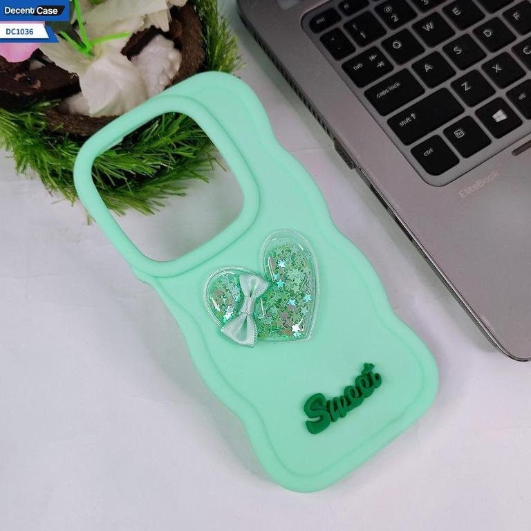Itel P55 4G 3D Love Heart Silicone Back Cover