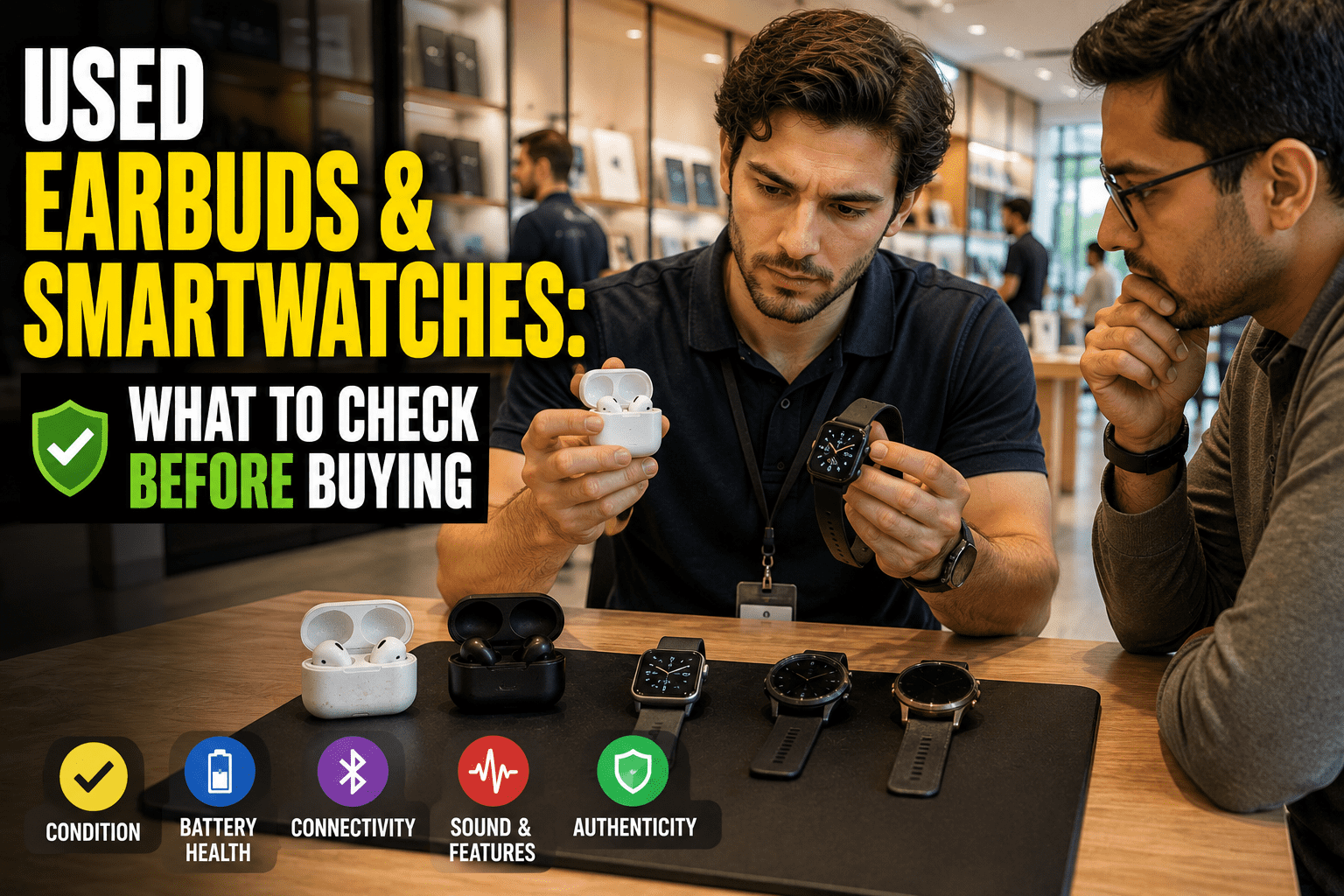 Used Earbuds and Smartwatches: What to Check Before Buying